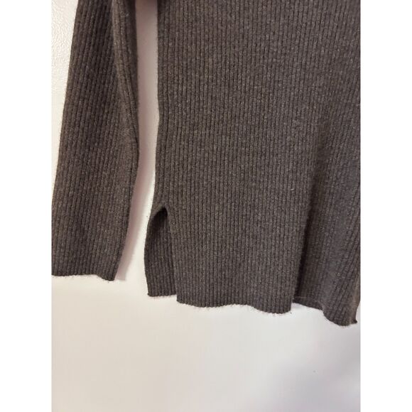 Nap Loungewear Cashmere Rib-Knit Crew Neck Pullover Sweater M Brown - Picture 7 of 8